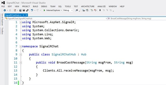 Create the Hub on the server
